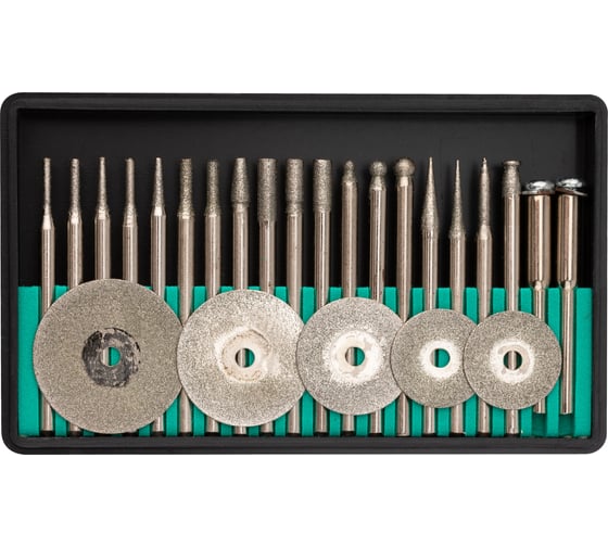 Изображение товара Шарошки и круги отрезные с алмазным напылением 25 шт. FIT 36487