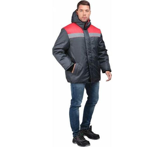 Изображение товара Утепленная куртка ГК Спецобъединение РАЙТ темно-серый/красный, размер 120-124, рост 170-176 Кур 317/120/170