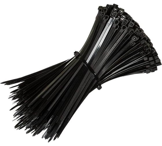 Изображение товара Нейлоновый хомут ЕТР 3,6x200 мм, черный, 100 шт. 64401