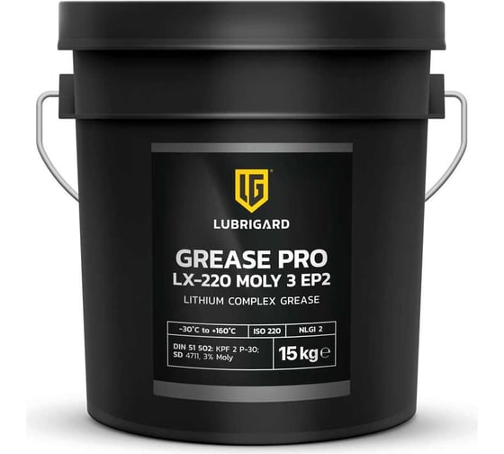 Изображение товара Пластичная смазка Lubrigard GREASE PRO LX-220 MOLY 3 EP2 LGPGLX220M3EP2TPK15