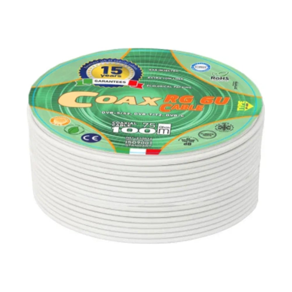 Изображение товара Коаксиальный кабель Ripo rg-6u coax 100м бухта высокое качество