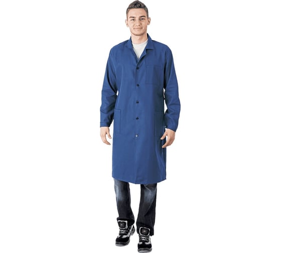 Изображение товара Рабочий халат ГК Спецобъединение ДИАГОНАЛЬ синий, размер 112-116, рост 170-176 Хал 006/112/170