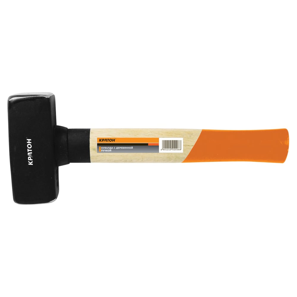 Изображение товара Кувалда с деревянной ручкой 1 5 кг сталь квадратный боек надежный инструмент
