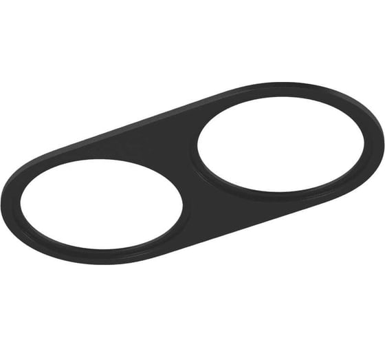 Изображение товара Двойная рамка SWG для серии COMBO 1 круглая, черная, COMBO-1R2-BL