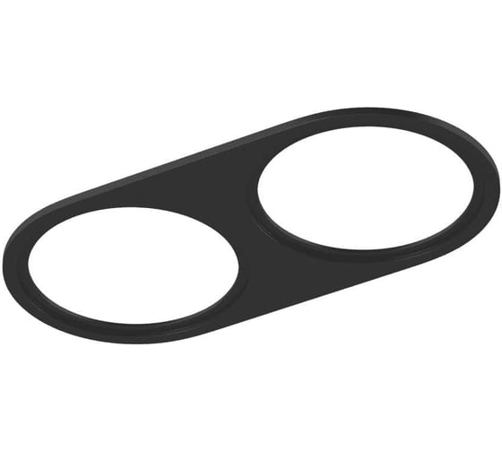 Изображение товара Двойная рамка SWG для серии COMBO 4, круглая, черная, COMBO-4R2-BL