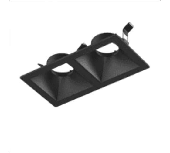 Изображение товара Двойная рамка SWG для серии COMBO 3, квадратная, черная, COMBO-3S2-BL