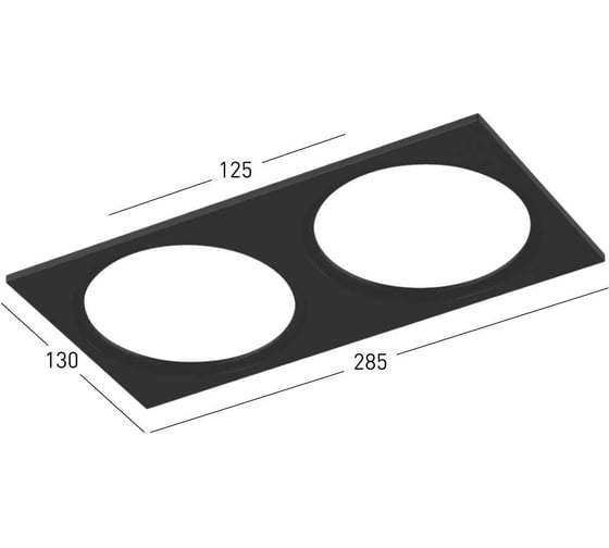 Изображение товара Двойная рамка SWG для серии COMBO 1 квадратная, черная, COMBO-1S2-BL