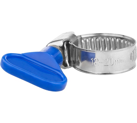 Изображение товара Обжимной червячный хомут MasterProf нерж. сталь, с бабочкой, 12-20 мм, 10 шт. ИС.140155.10