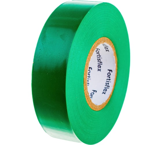 Изображение товара Изолента ПВХ FORTISFLEX 19 ммх0.15 ммх20 м зеленая 71233