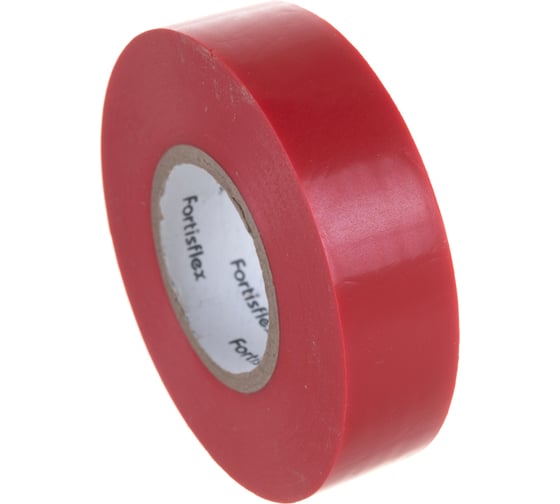 Изображение товара Изолента ПВХ FORTISFLEX 19 ммх0.15 ммх20 м красная 71234