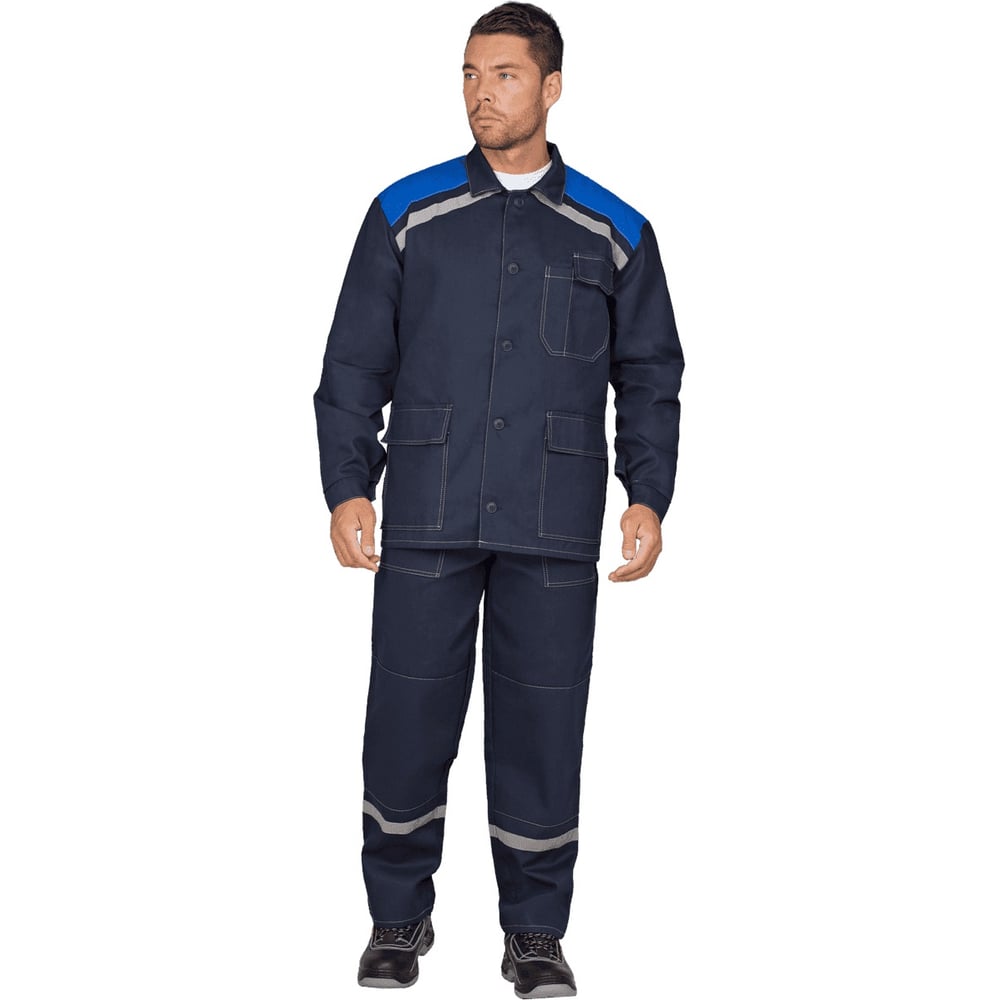 Изображение товара Мужской костюм-двойка ГК Спецобъединение МОНТАЖ темно-синий/василек рост 182-188