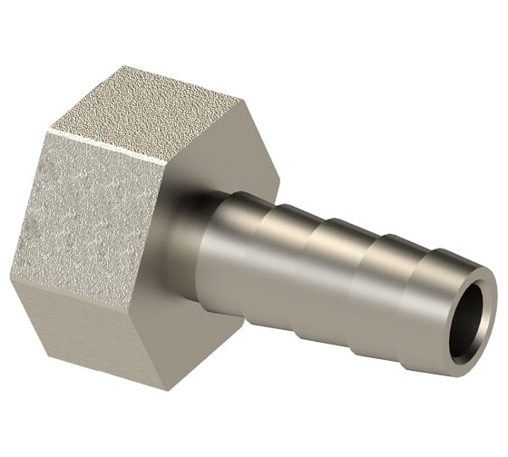 Изображение товара Штуцер для шланга RTP латунь, внутренняя резьба 10x1/2", никель 41124