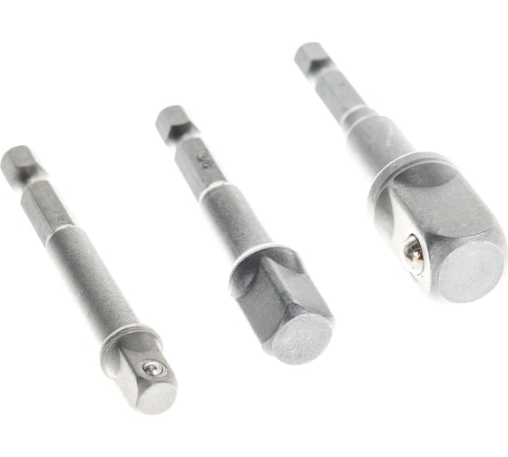 Изображение товара Адаптеры под головки с хвостовика под биты 3 шт., CrV FIT IT 57953