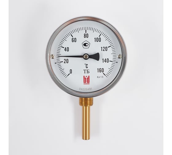 Изображение товара Биметаллический термометр BD ТБ 100Р/100 (0-160С), G1/2, кл. т. 1,5 1161001002