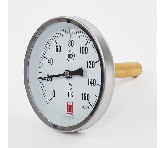 Изображение товара Биметаллический термометр BD ТБ 80Т/100 (0-160С), G1/2, кл. т. 1,5 1161001036