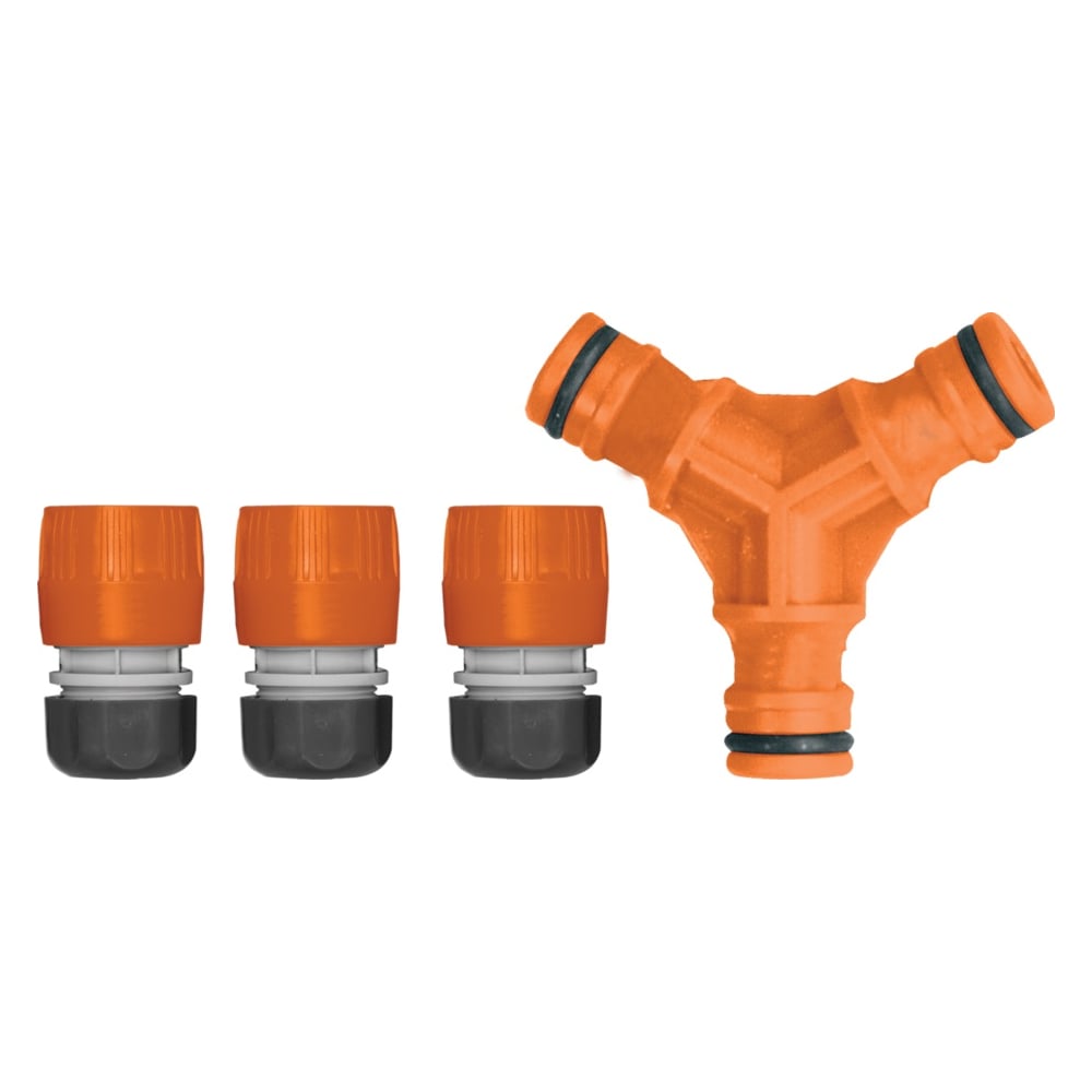 Изображение товара Набор коннекторов 1/2 4 шт Кратон для водопроводных шлангов