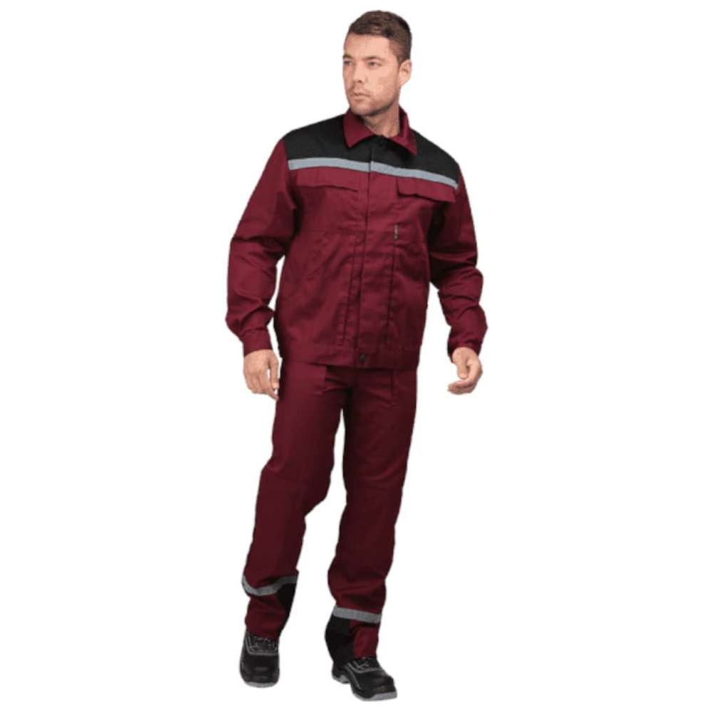 Изображение товара Костюм рабочий ГК Спецобъединение ПЛАМЯ бордо черный 104-108