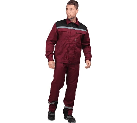 Изображение товара Костюм ГК Спецобъединение ПЛАМЯ бордо/черный, р.112-116, рост 182-188 Кос 576/112/182