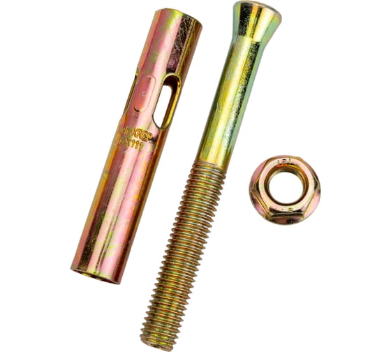 Изображение товара Анкерный болт с гайкой 16x111 мм, 1 шт, пакет Zitar 108051
