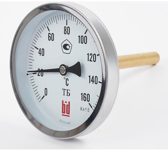 Изображение товара Биметаллический термометр BD ТБ 100Т/64 (0-160С), G1/2, кл. т. 1,5 1161001023