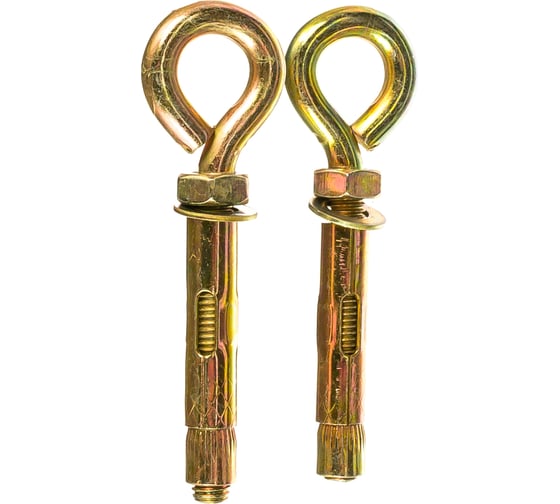 Изображение товара Анкерный болт с кольцом 10x60 мм, 2 шт, пакет Zitar 104677