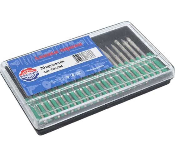 Изображение товара Алмазные шарошки 20 предметов TORGWIN T667594