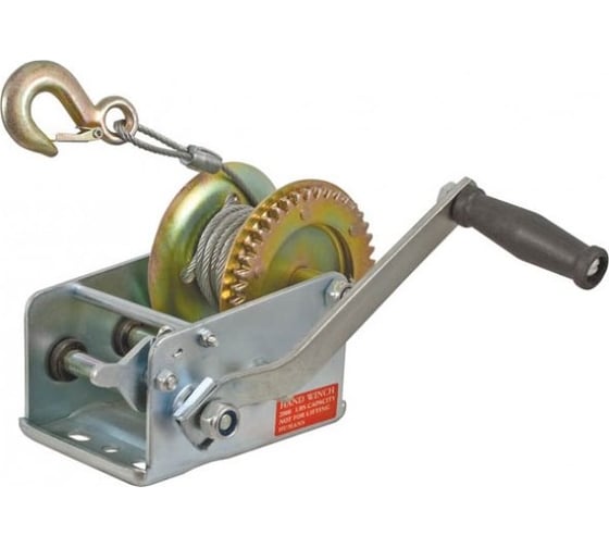 Изображение товара Шестеренчатая лебедка (трос 9.5 м х 5 мм, 1000 кг) FIT 64652