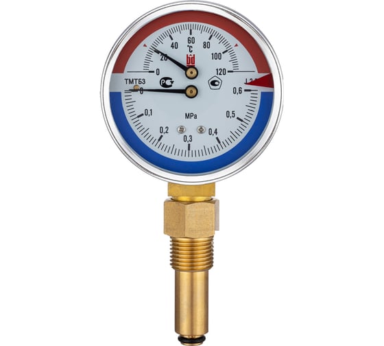 Изображение товара Термоманометр BD ТМТБ БД 31Р (0-120С) (0-0,6) МПа, кл. т. 2,5, G1/2 1173101002