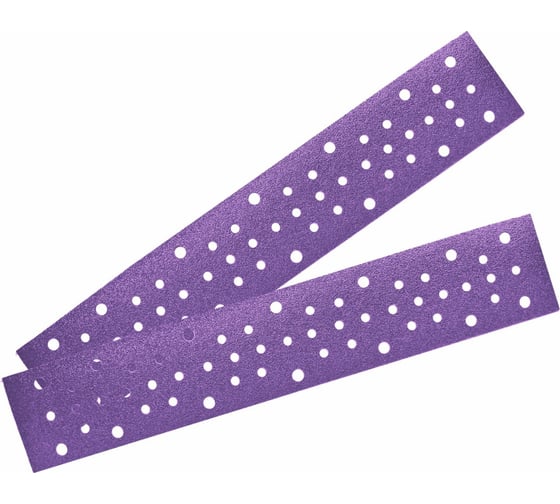 Изображение товара Полоска абразивная c пылеотводом Violet 70x400 мм, 50 шт, 53 отв, Р100, керамическое зерно H7 385346