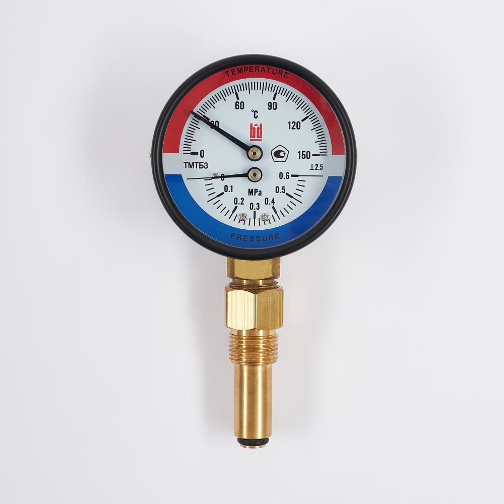 Термоманометр BD термоманометр радиальный 70 мм 120 с 0 6 мпа 1 2