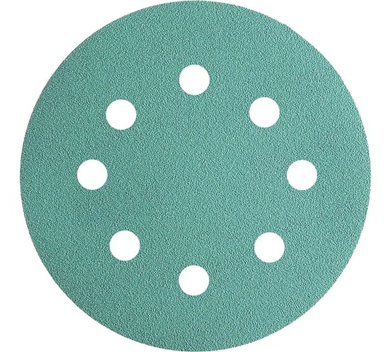 Изображение товара Круг абразивный Green 125 мм, 50 шт, 8 отв, Р 60 H7 384790