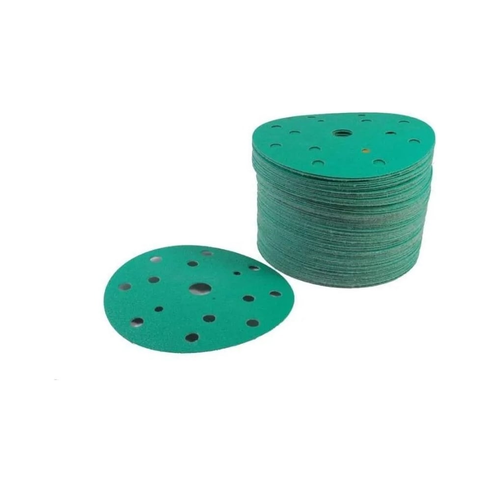 Изображение товара Круг абразивный Green 150 мм, 100 шт, 15 отв, Р2000 H7 384769