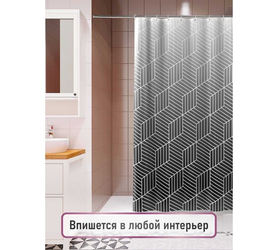 Изображение товара Шторка для ванной комнаты FORA FOR-PH-DLB