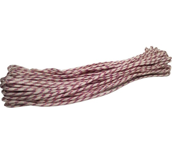 Изображение товара Вязано-плетенный шнур (ПП, 4 мм, хозяйственный, цветной, 20 м) Tech-Krep 139935