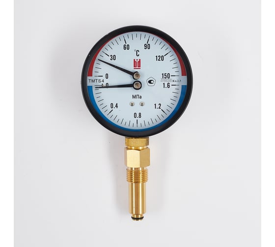 Изображение товара Термоманометр BD ТМТБ БД 41Р (0-150С) (0-1,6) МПа, кл. т. 2,5, G1/2 1173101016