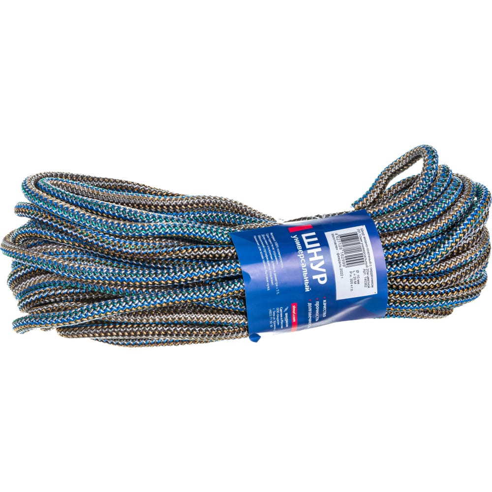 Универсальный вязаный шнур Tech-Krep шнур для вязания без сердечника 70% хлопок 30% полиэстер ширина 3мм 100м 160±10гр 117