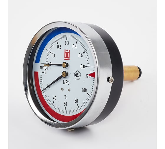 Изображение товара Термоманометр BD ТМТБ БД 41Т (0-120С) (0-0,6)мПа, кл. т. 2,5, G1/2 1173101017