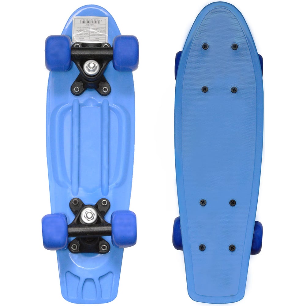Легкий, быстрый и манёвренный penny board. Пенниборд из классической коллекции придется по душе тем, кто любит простоту и лаконичность в цветах. Идеальное средство для развития начальных навыков катания для самых маленьких. Несомненная польза этой модели в том, что процесс передвижения на ней создает определенный уровень нагрузки на все мышцы ребенка, формируя первый опыт балансирования. Катание на круизере развивает координацию малыша, учит его контролировать равновесие, укрепляет общий тонус организма. Подойдет для подрастающих скейтеров. Глубокая рифленая поверхность служит для хорошего сцепления с подошвой. Дека - пластик без принта 42х12,3 см Пластиковое шасси 3,5 Рекомендуется использовать защитную экипировку при езде на penny board.