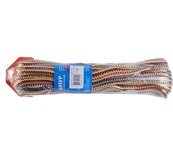 Изображение товара Вязаный шнур (ПП, 8 мм, с сердцевиной, универсальный, цветной, 20 м) Tech-Krep 139950