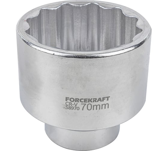Изображение товара Головка 70 мм, 1" DR, 12 гранная Forcekraft FK-58970(54316)