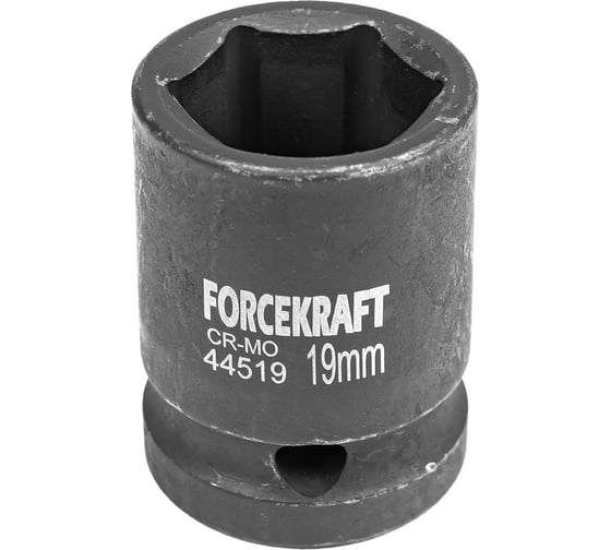 Изображение товара Головка ударная 19 мм, 1/2" DR, 6 гранная FORCEKRAFT  FK-44519(27009)
