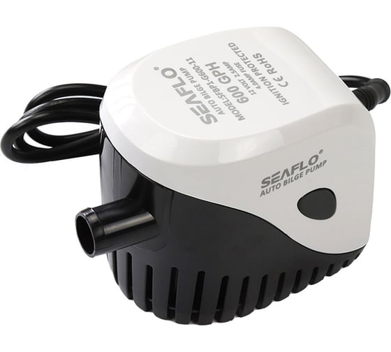 Изображение товара Водооткачивающая автоматическая трюмная помпа SeaFlo 600 галлон/час, патрубок 19 мм, 12V SFBP1-G600-11