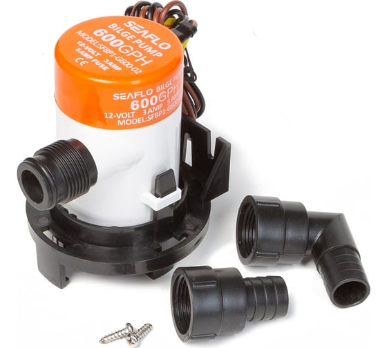 Изображение товара Водооткачивающая трюмная помпа SeaFlo 600 галлон/час, патрубок 19 мм, 12V SFBP1-G600-02