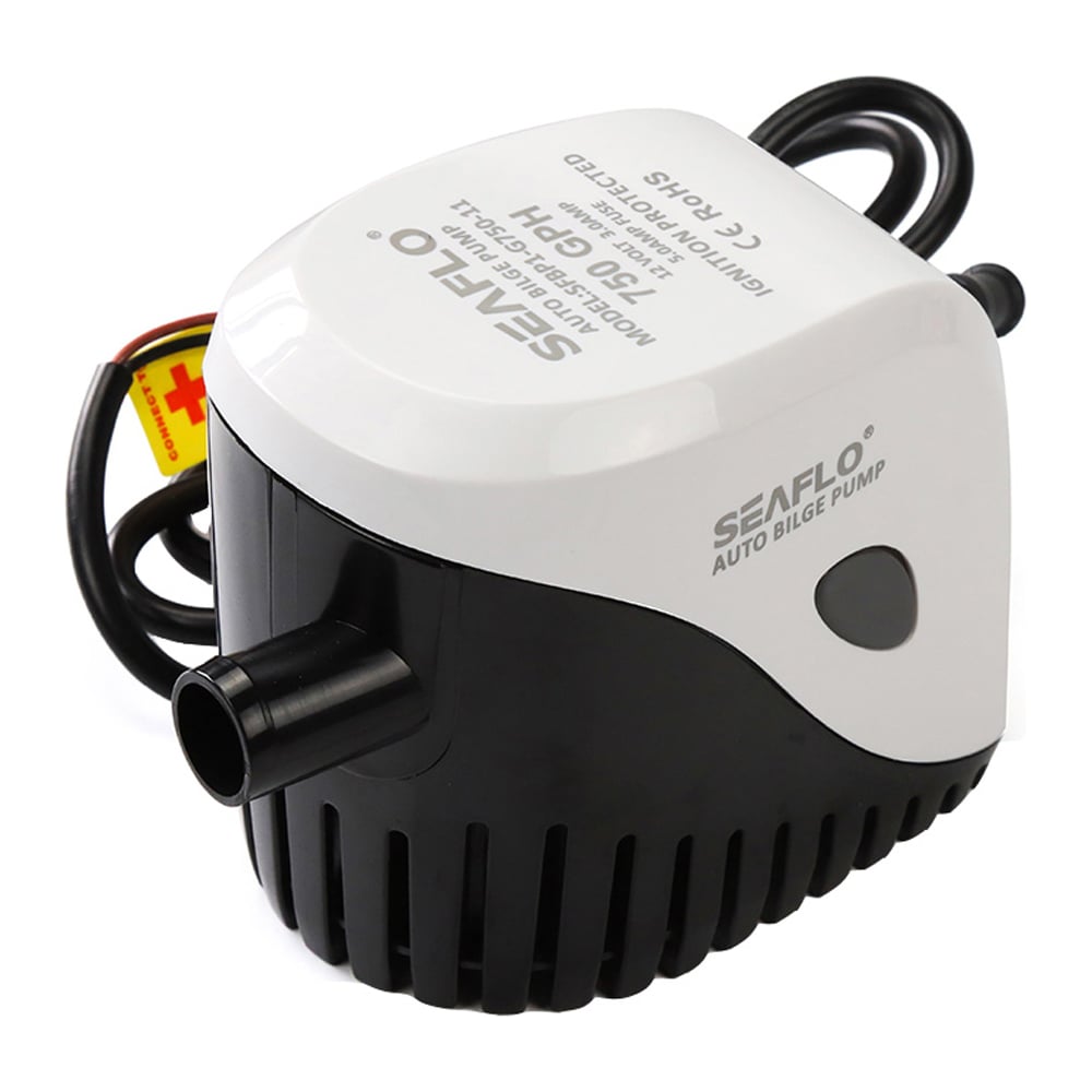 Изображение товара Автоматическая трюмная помпа SeaFlo 750 галлон/час, 12V, патрубок 19 мм