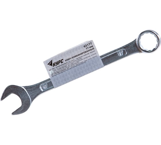 Изображение товара Комбинированный ключ, цинковое покрытие 17 мм КУРС 63177