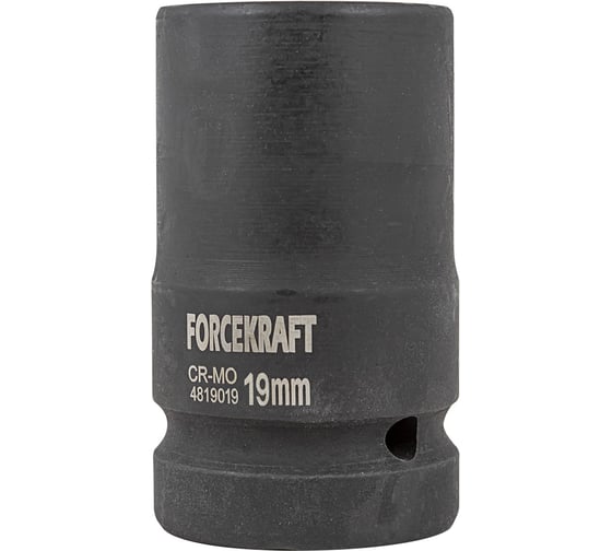 Изображение товара Головка ударная для футорки 19 мм, 1" DR, 4 гранная FORCEKRAFT FK-4819019