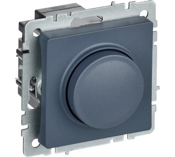 Изображение товара Поворотно-нажимной светорегулятор IEK Brite сс10-1-0-брм 600вт, маренго BR-D20-0600-K35