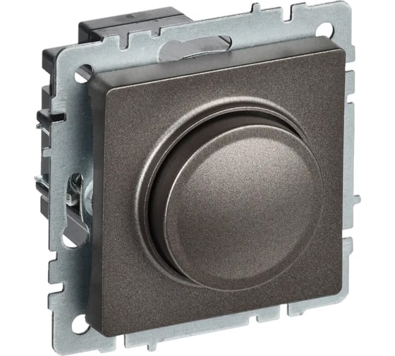 Изображение товара Поворотно-нажимной светорегулятор IEK Brite сс10-1-0-бртб 600вт, темная бронза BR-D20-0600-K45