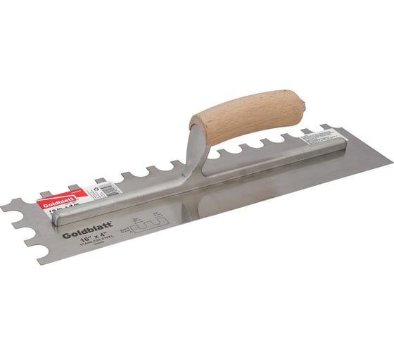 Изображение товара Профессиональная гребенка из нержавеющей стали Goldblatt размер зуба 19x14x10 мм, форма зуба U G02050