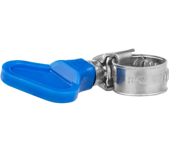 Изображение товара Обжимной червячный хомут MasterProf нерж.сталь, с бабочкой, 8-12 мм, 10 шт. ИС.140153.10